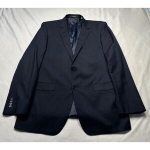 Ralph Ralph Lauren Blazer Mens 44L Black Herringbone‎ Wool Sport Coat Jacket
